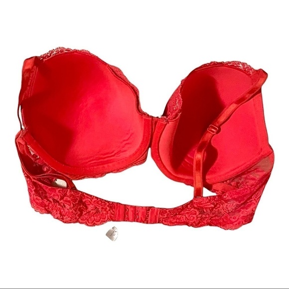 sexy Victoria’s Secret Lace Padded Bra in Pink Fuchsia Size 38D - Picture 4 of 5